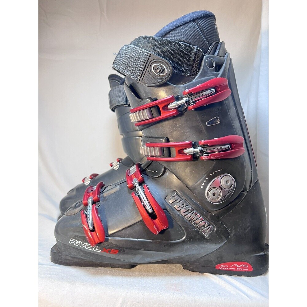 Tecnica Rival X9 Downhill Ski Boots Mondo 28/28,5 Black Red With Flex Inserts